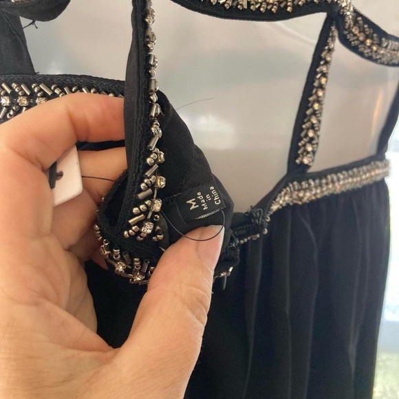 Charlotte Russe Elegant Black Beaded and Sequin Sleeveless Dress M NWTs - Picture 8 of 8